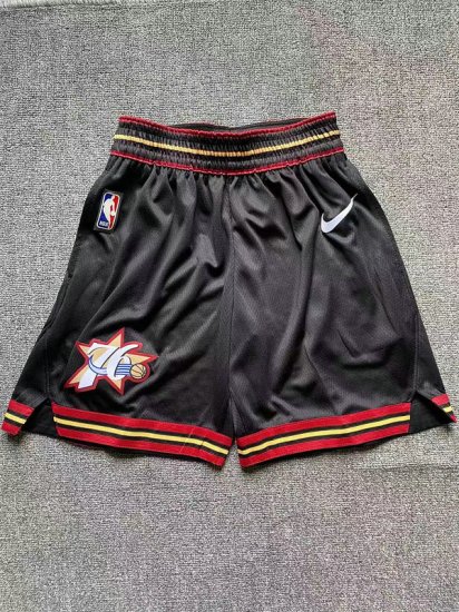 NBA Philadelphia 76ers throwback shorts Noir